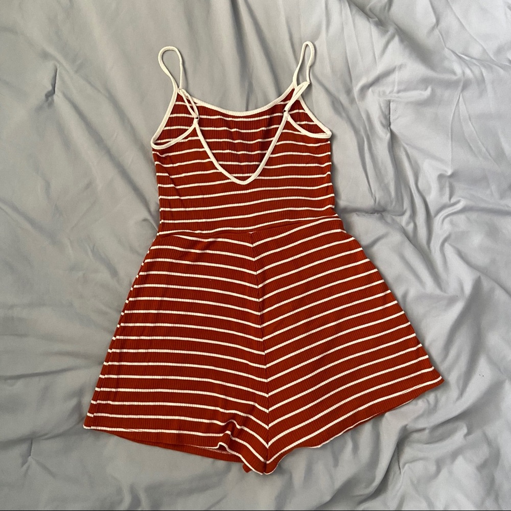 Striped V-Neck Romper